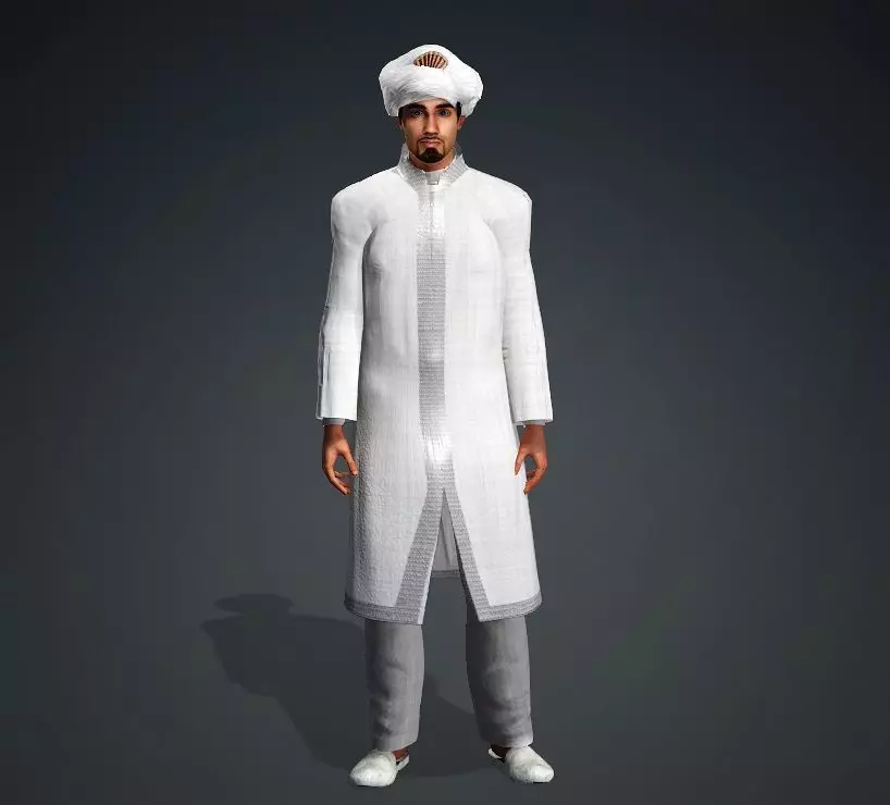 pack Hindi man and texture 3D model_3