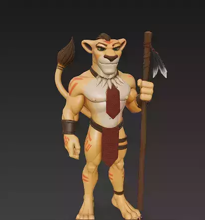 Simba The Lion King Tribe Low-poly 3D model
