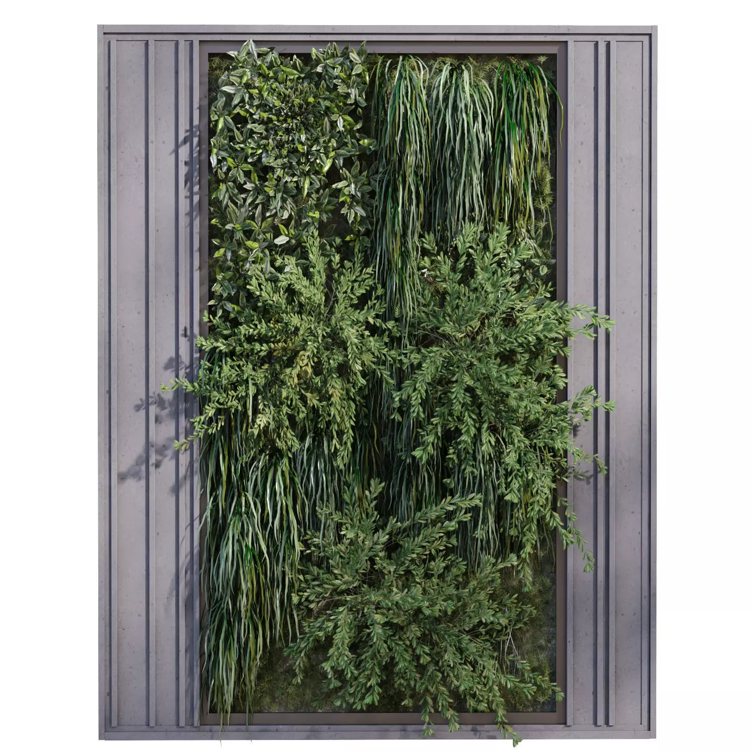 Greenwall vertical plant set 679 3D model_0