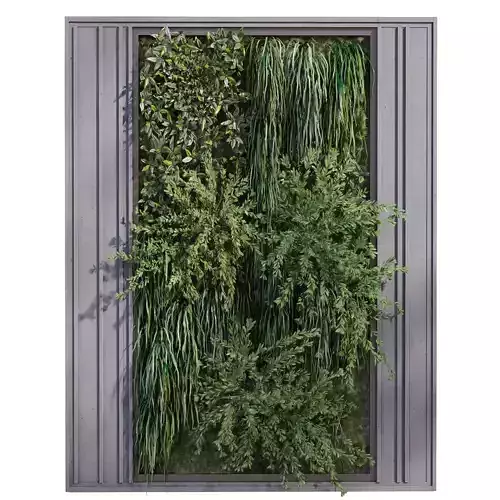 Greenwall vertical plant set 679 3D model