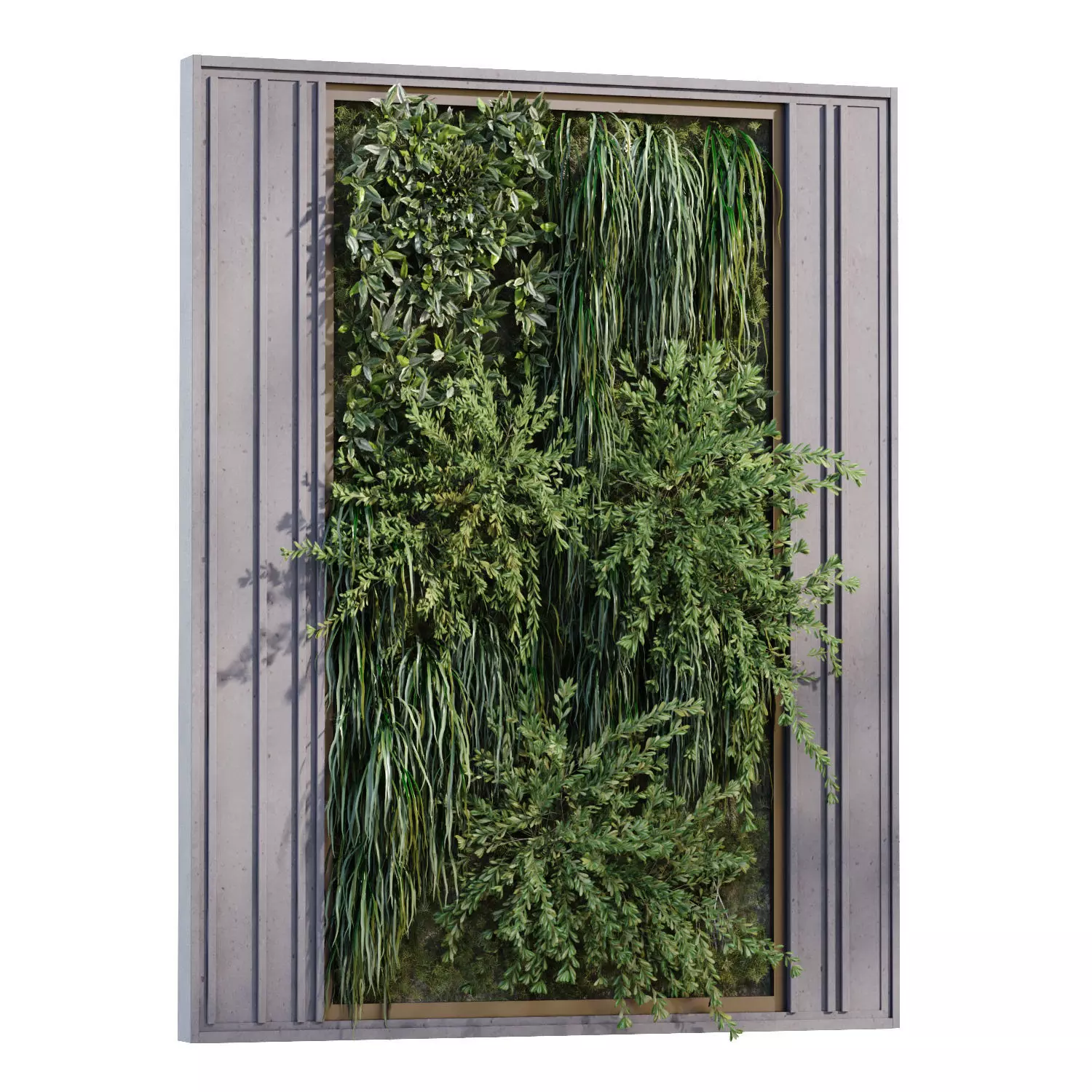 Greenwall vertical plant set 679 3D model_1