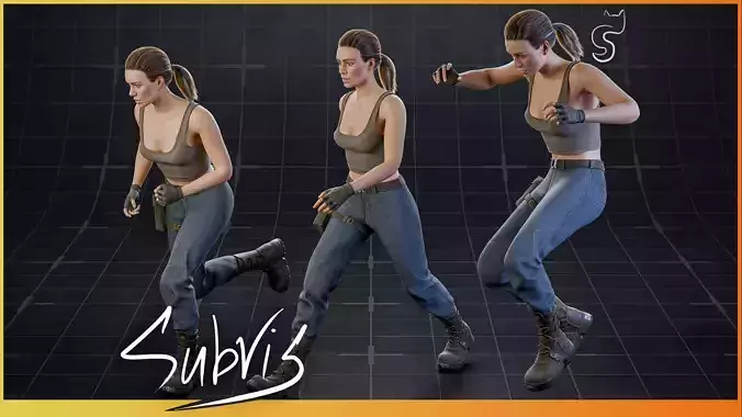 Female Survivor Realistic Game Character