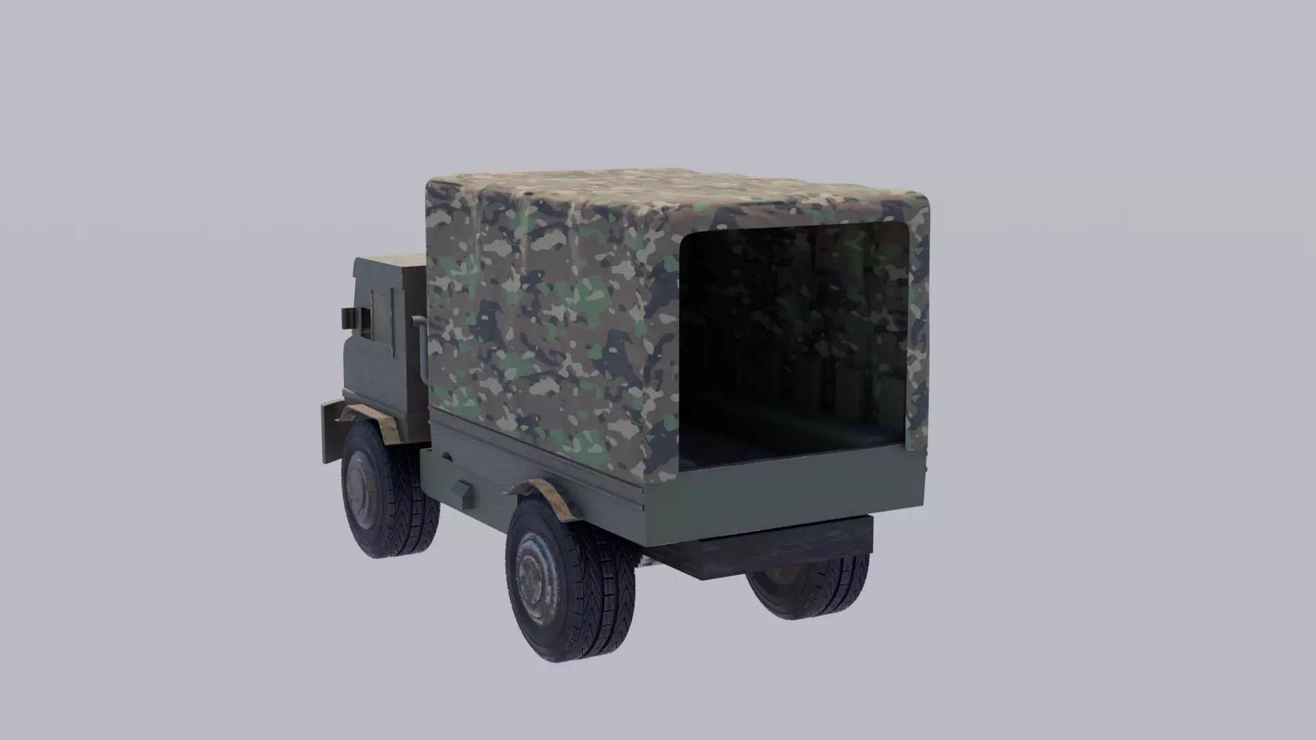 MILITARY TRUCK GMC 353 US TRUCK LOW POLY MODEL Low-poly 3D model_6