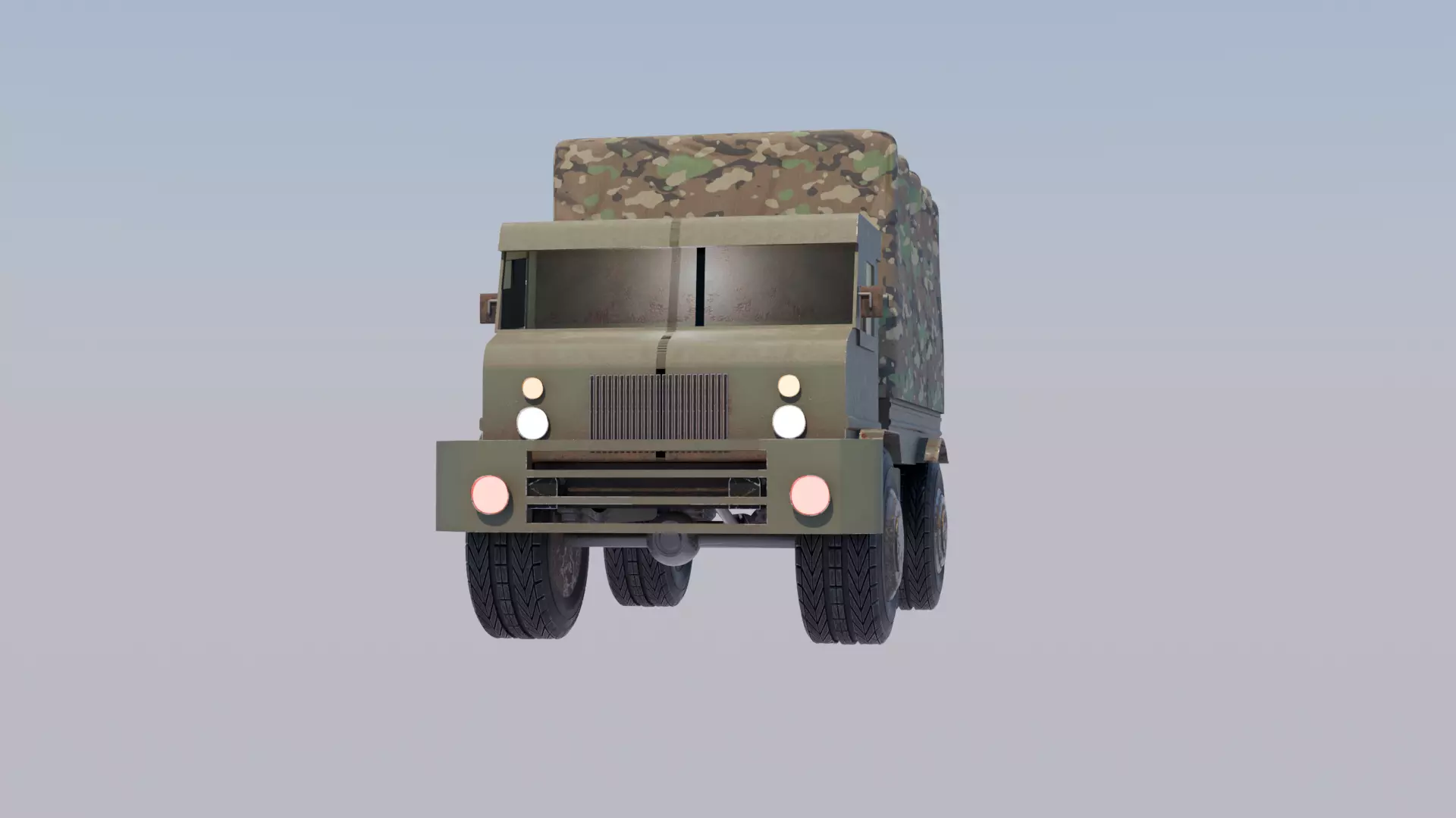 MILITARY TRUCK GMC 353 US TRUCK LOW POLY MODEL Low-poly 3D model_8