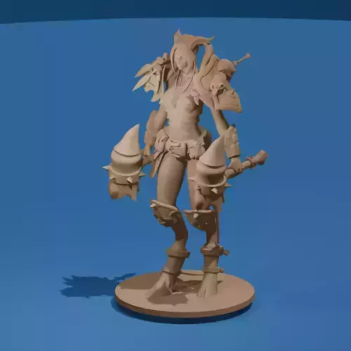 Tiefling Shaman with 2 Maces STL