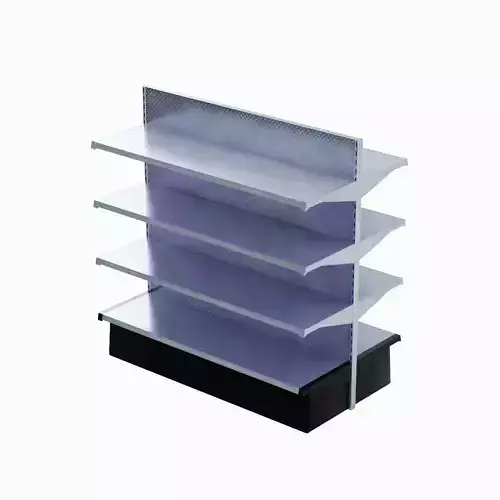 Double Sided Store Shelving 01  Low-poly 3D model