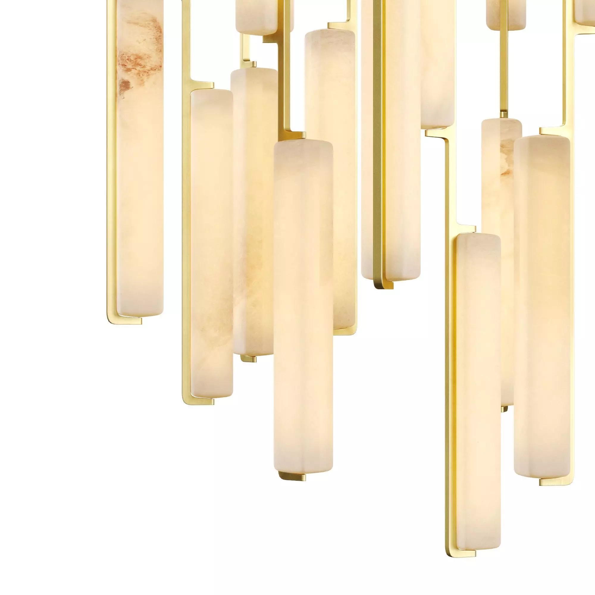 Audubon Alabaster Round Chandelier 56 3D model_3