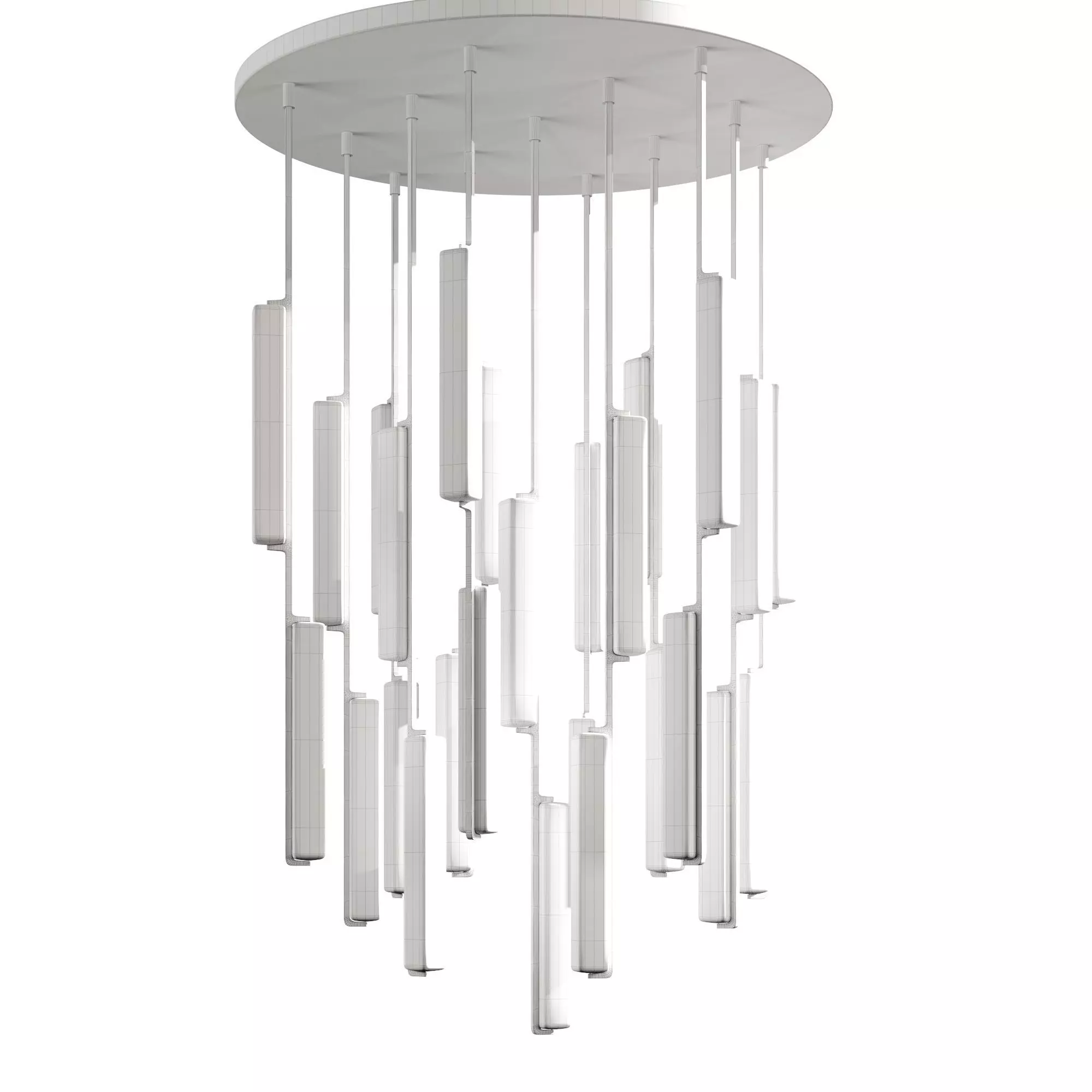 Audubon Alabaster Round Chandelier 56 3D model_4