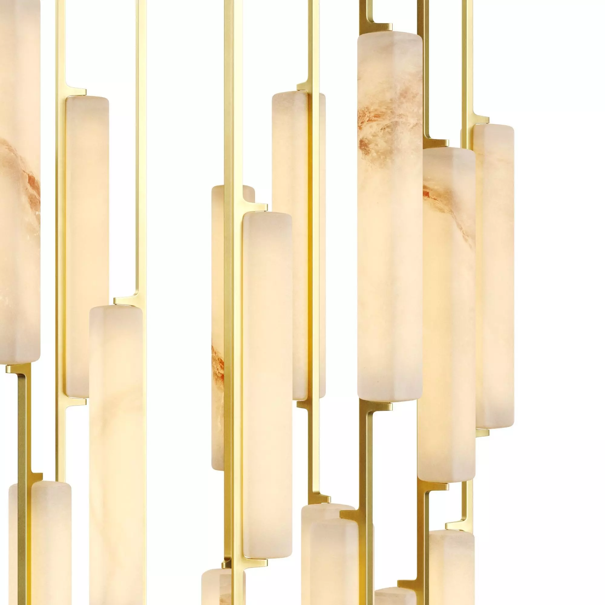 Audubon Alabaster Round Chandelier 56 3D model_2