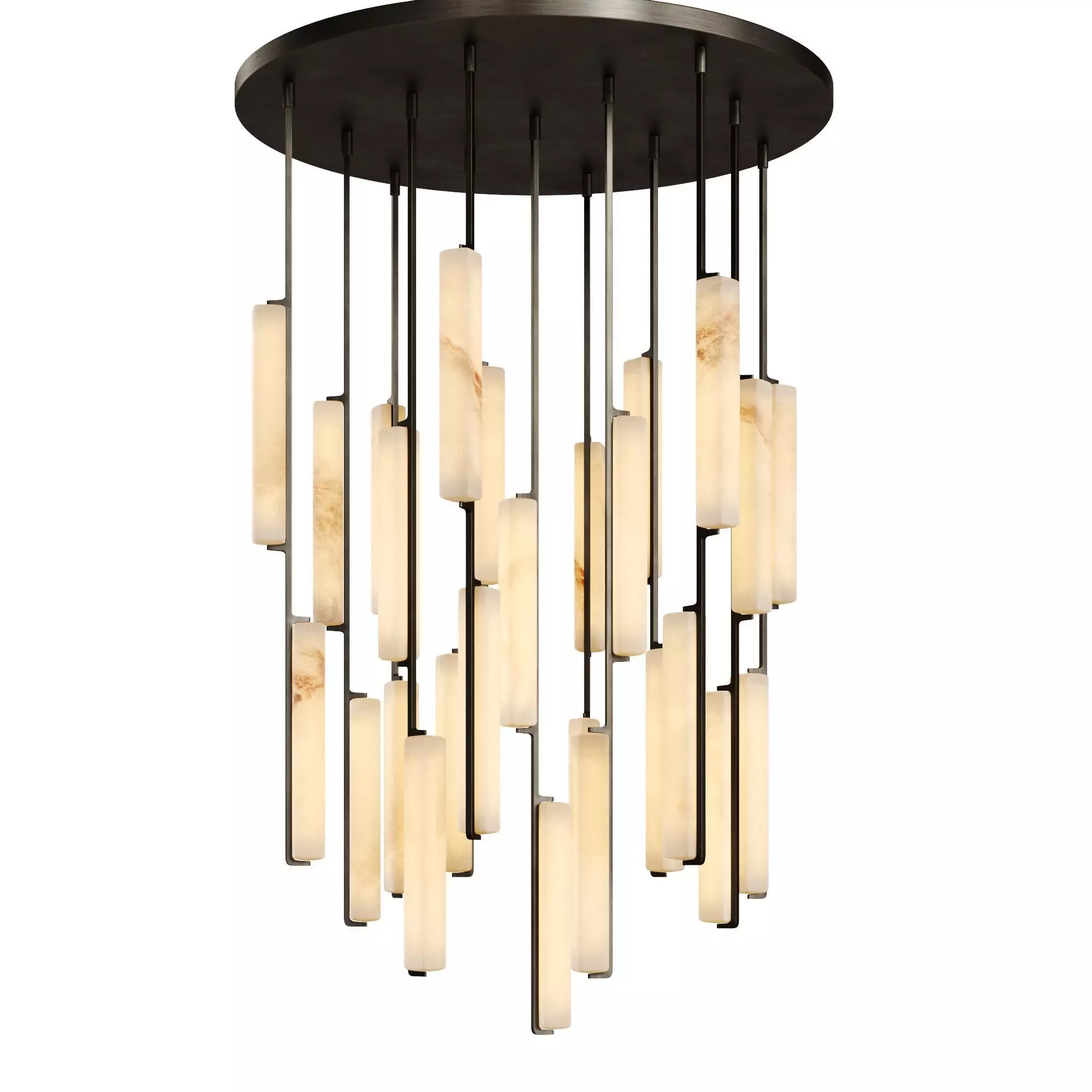 Audubon Alabaster Round Chandelier 56 3D model_1