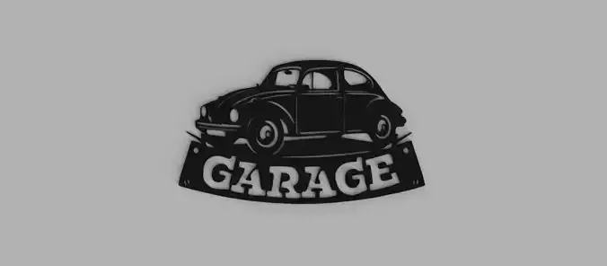 VOLKSWAGEN BEETLE FUSCA VOCHO VW Garage Openwork Picture Wall