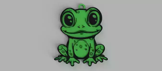 Baby Frog Logo keychain - pendant - earring
