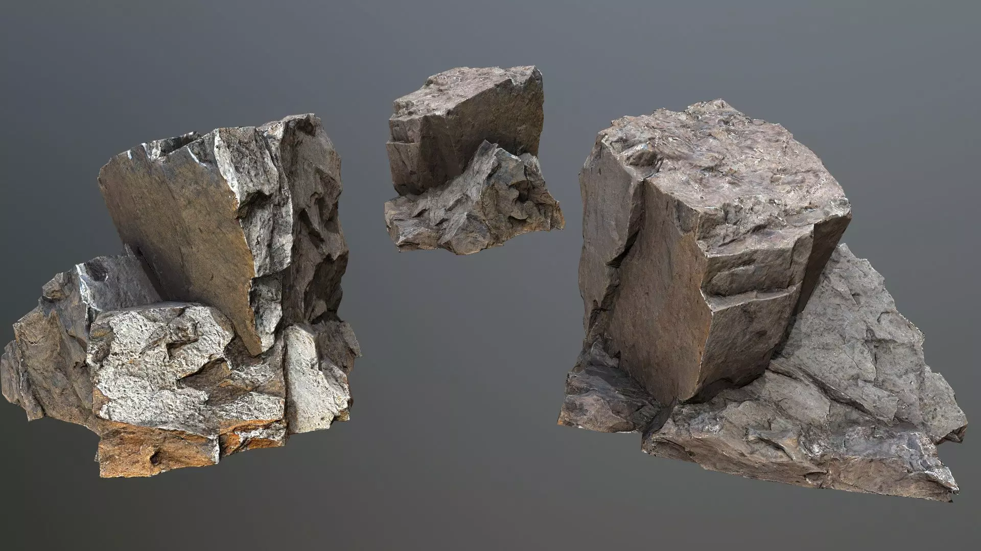 desert rocks  Low-poly 3D model_11
