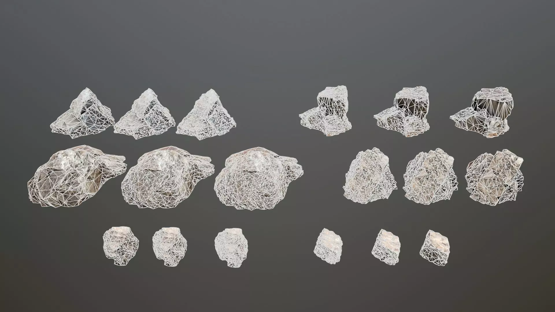 desert rocks  Low-poly 3D model_15