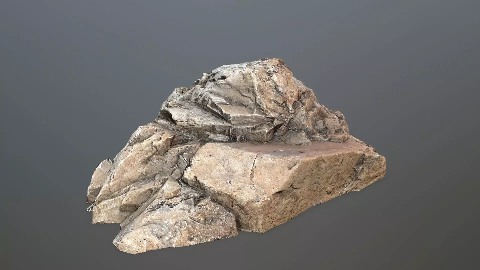 desert rocks  Low-poly 3D model_6