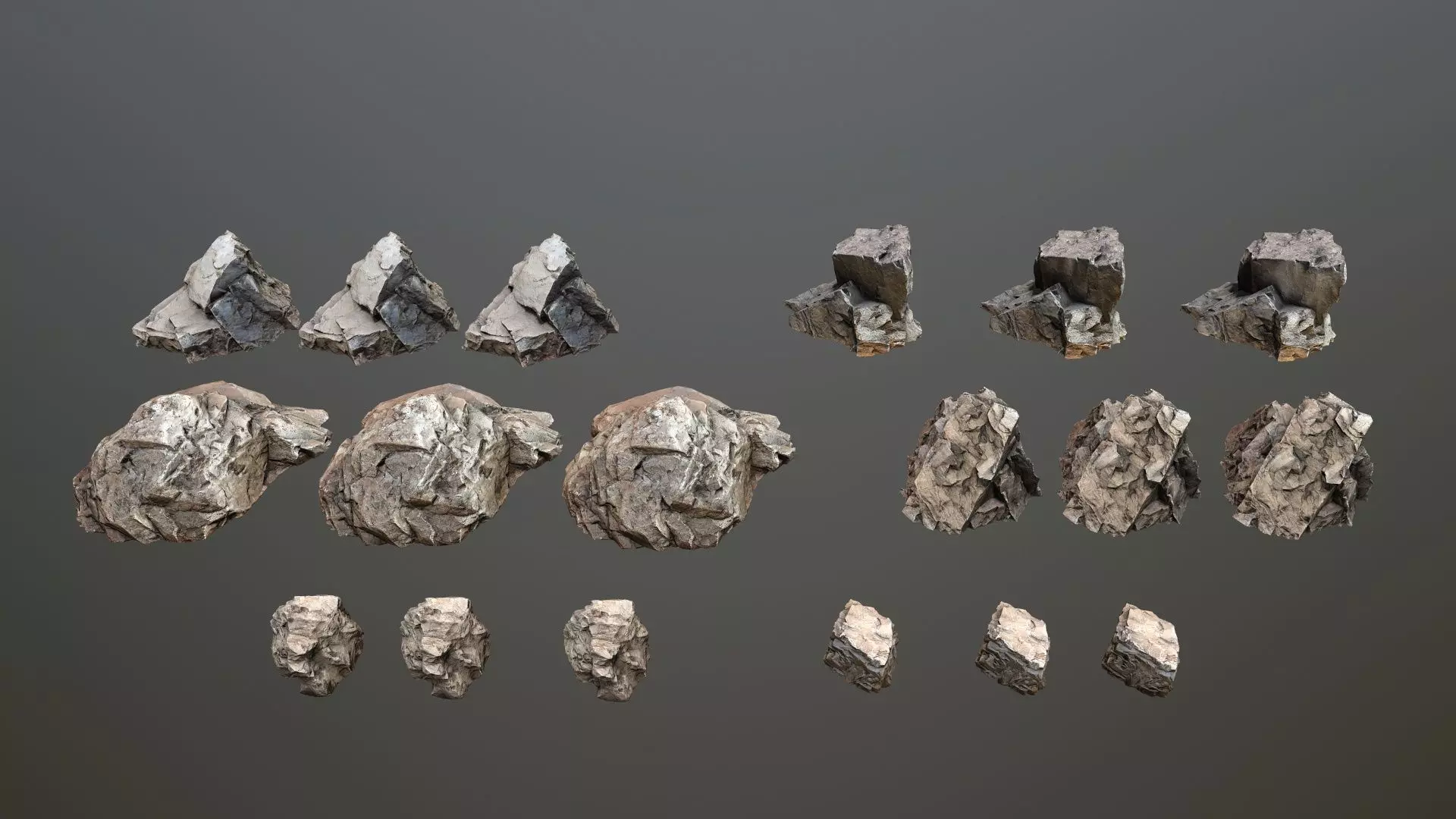 desert rocks  Low-poly 3D model_14