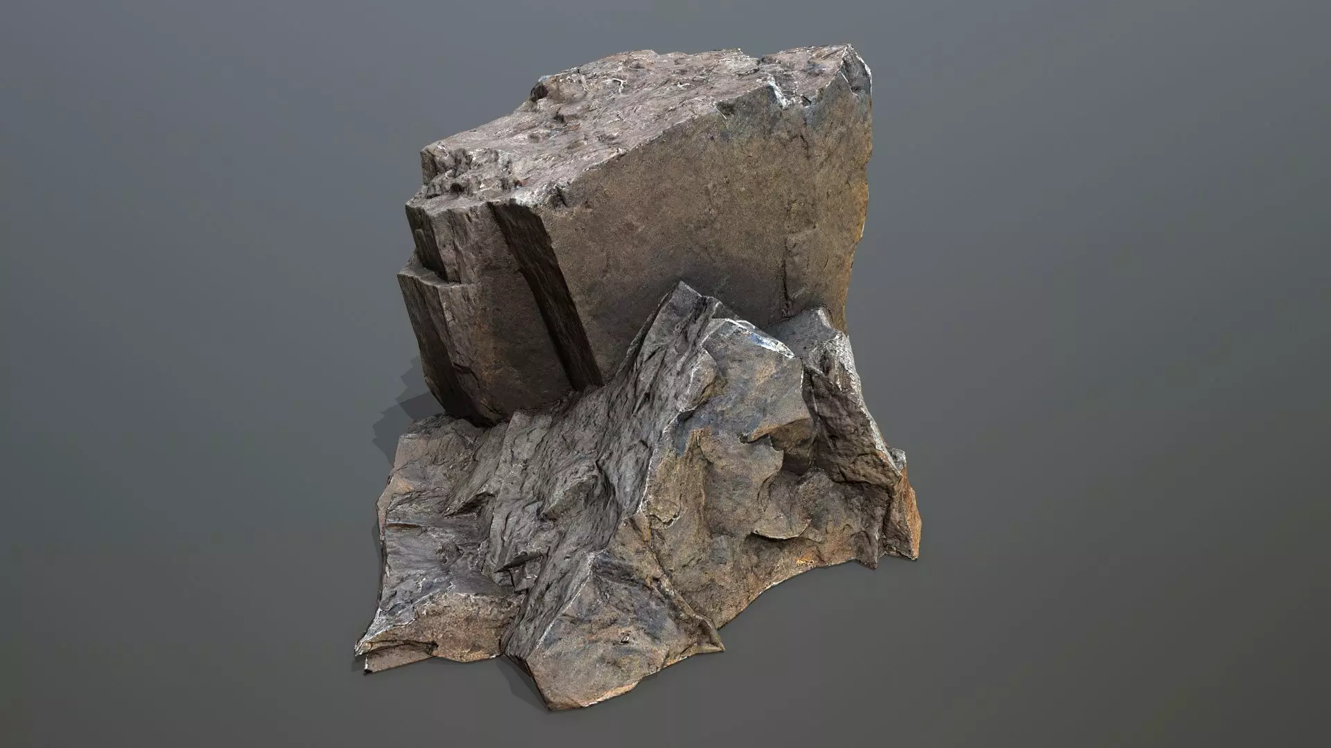 desert rocks  Low-poly 3D model_5