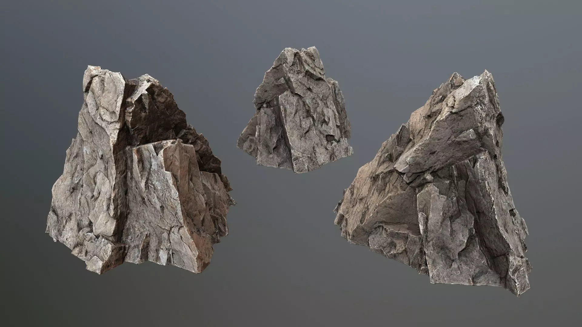 desert rocks  Low-poly 3D model_10