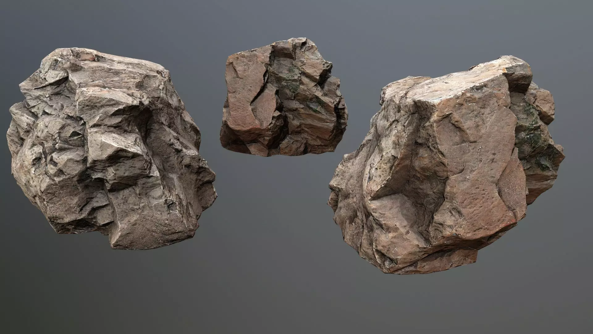 desert rocks  Low-poly 3D model_13