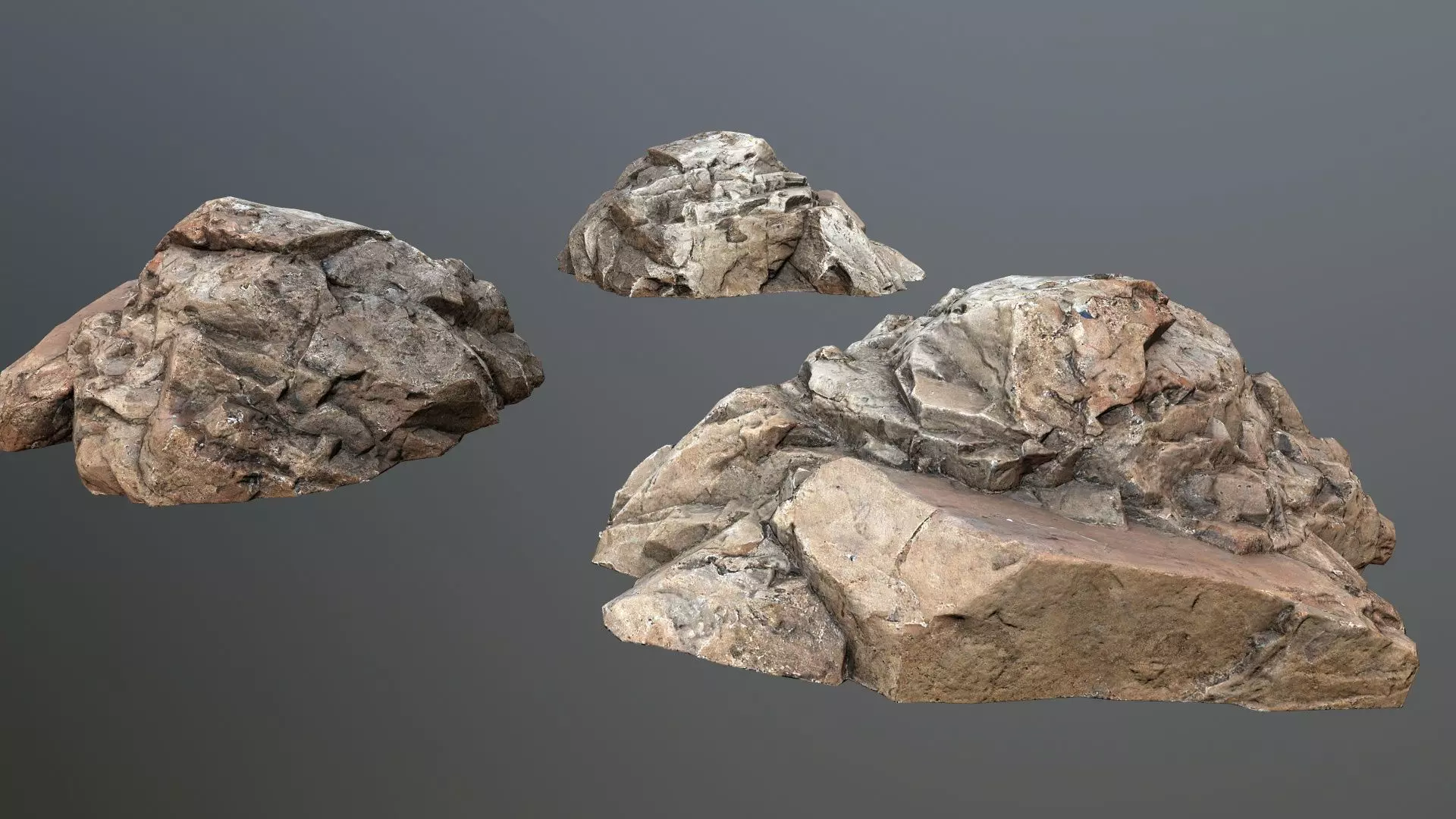 desert rocks  Low-poly 3D model_12