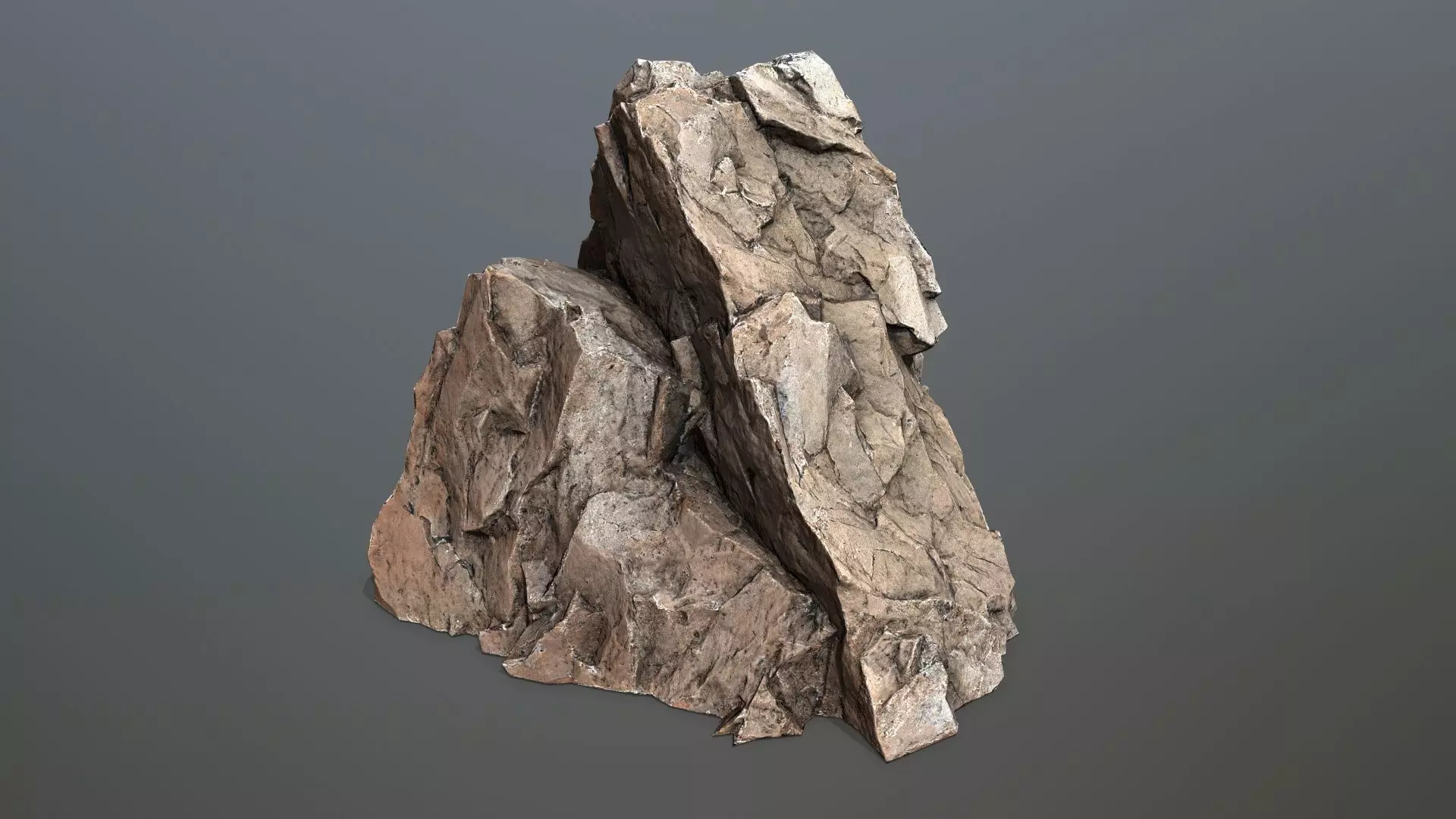 desert rocks  Low-poly 3D model_4