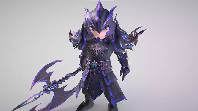 Dragon Knight - Water Skin - Awakened - Summoners War 3D model