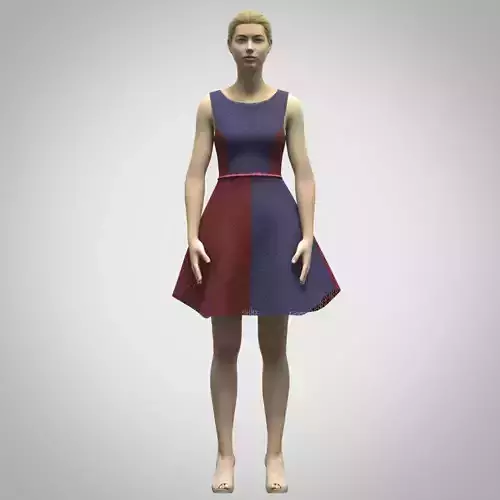 womans adjustable sweater dress Low-poly 3D model