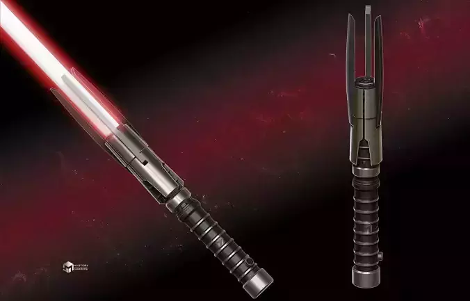 Starkiller spiked lightsaber 3D print model