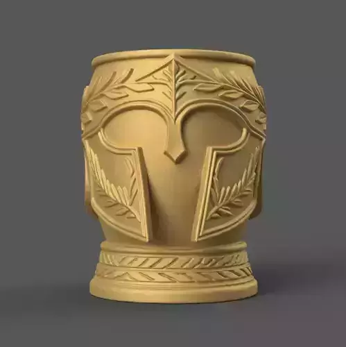 Greek Warrior Helmet Planter Candle Holder 3D print model