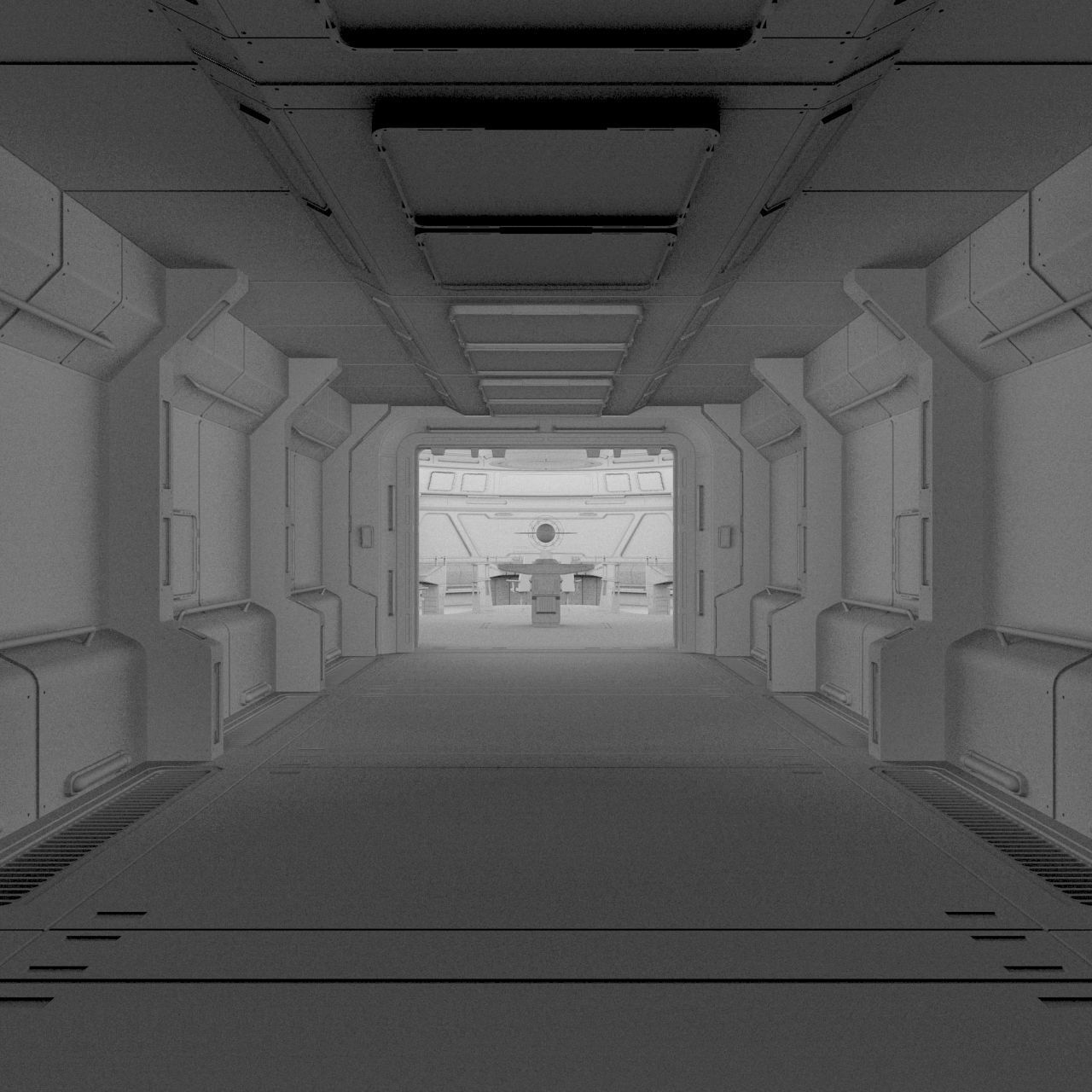 Starship Command Center High Poly PBR 3D model_7