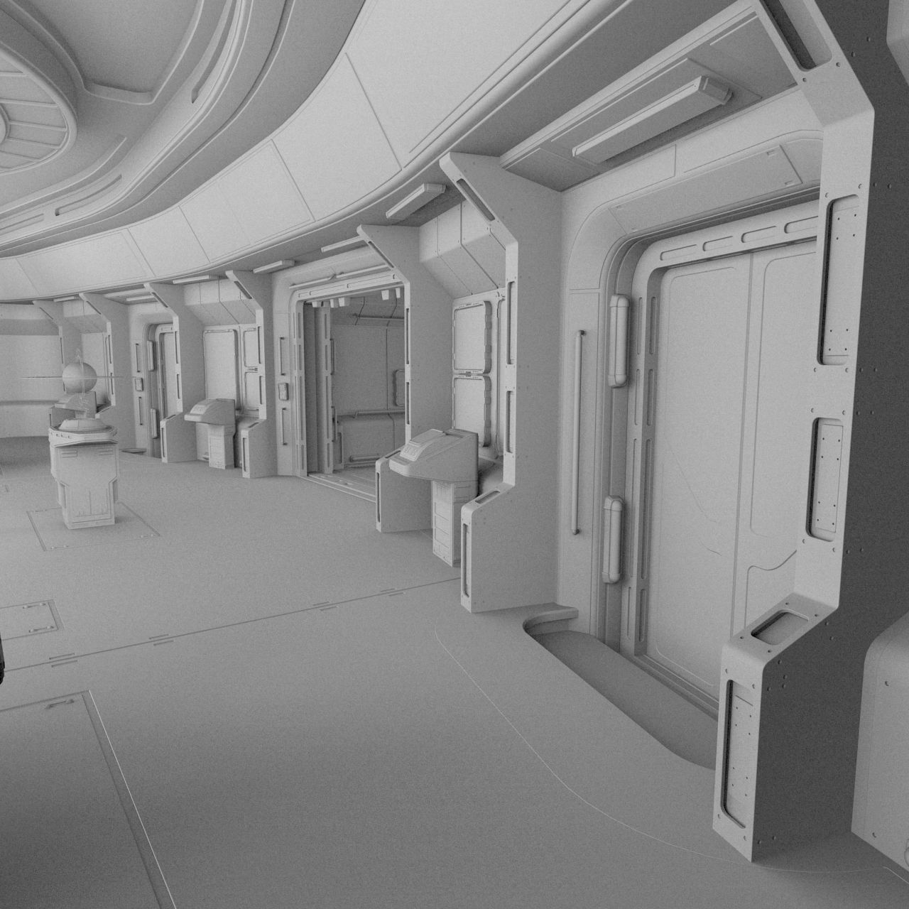 Starship Command Center High Poly PBR 3D model_16