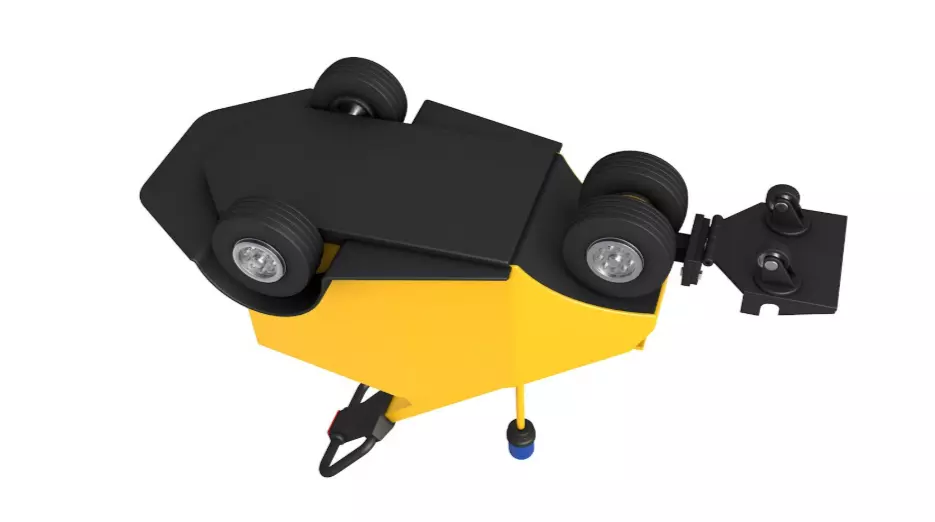 Airport Trolley Powered Tug Pusher Handle 3D model_5