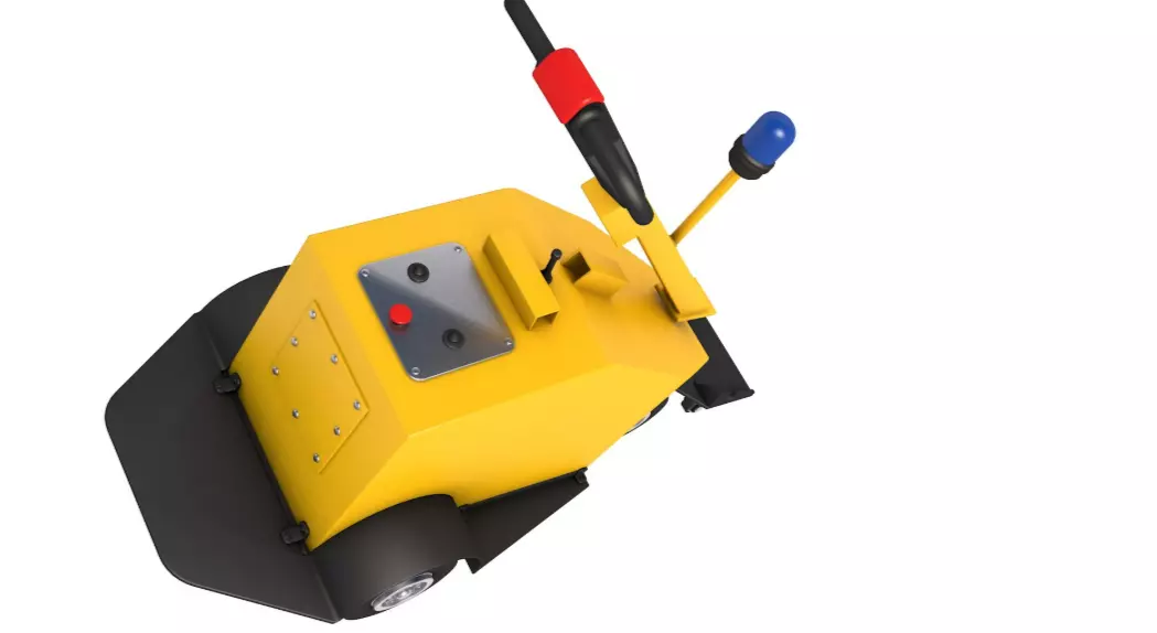 Airport Trolley Powered Tug Pusher Handle 3D model_1