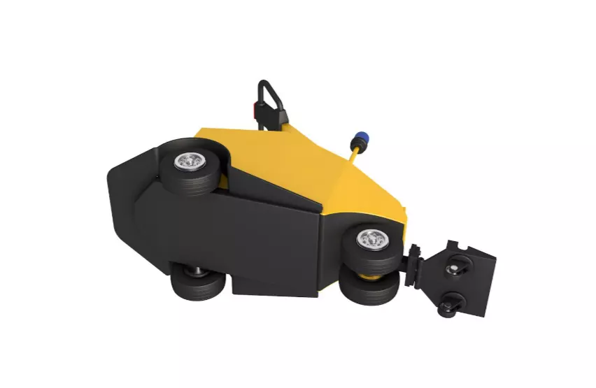 Airport Trolley Powered Tug Pusher Handle 3D model_3