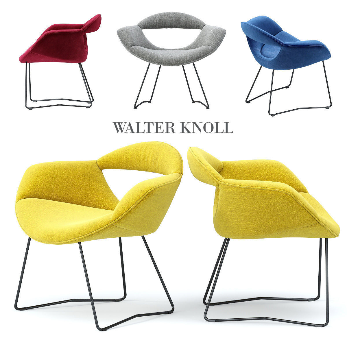 WALTER KNOLL RUMI CHAIR 3D model_0