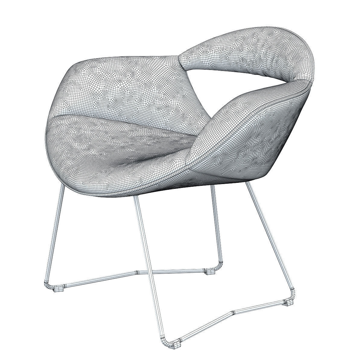 WALTER KNOLL RUMI CHAIR 3D model_12