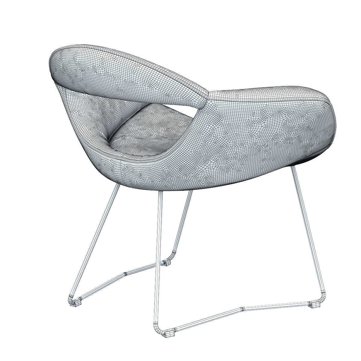 WALTER KNOLL RUMI CHAIR 3D model_13