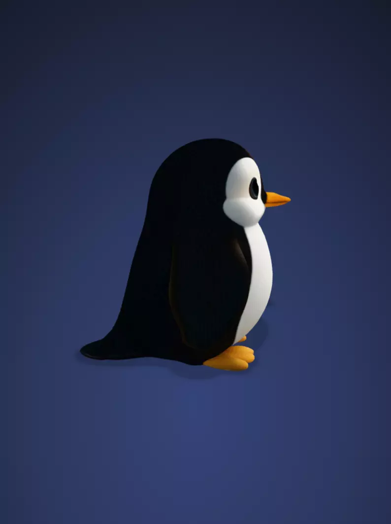 Fantasy penguin  3D model_3