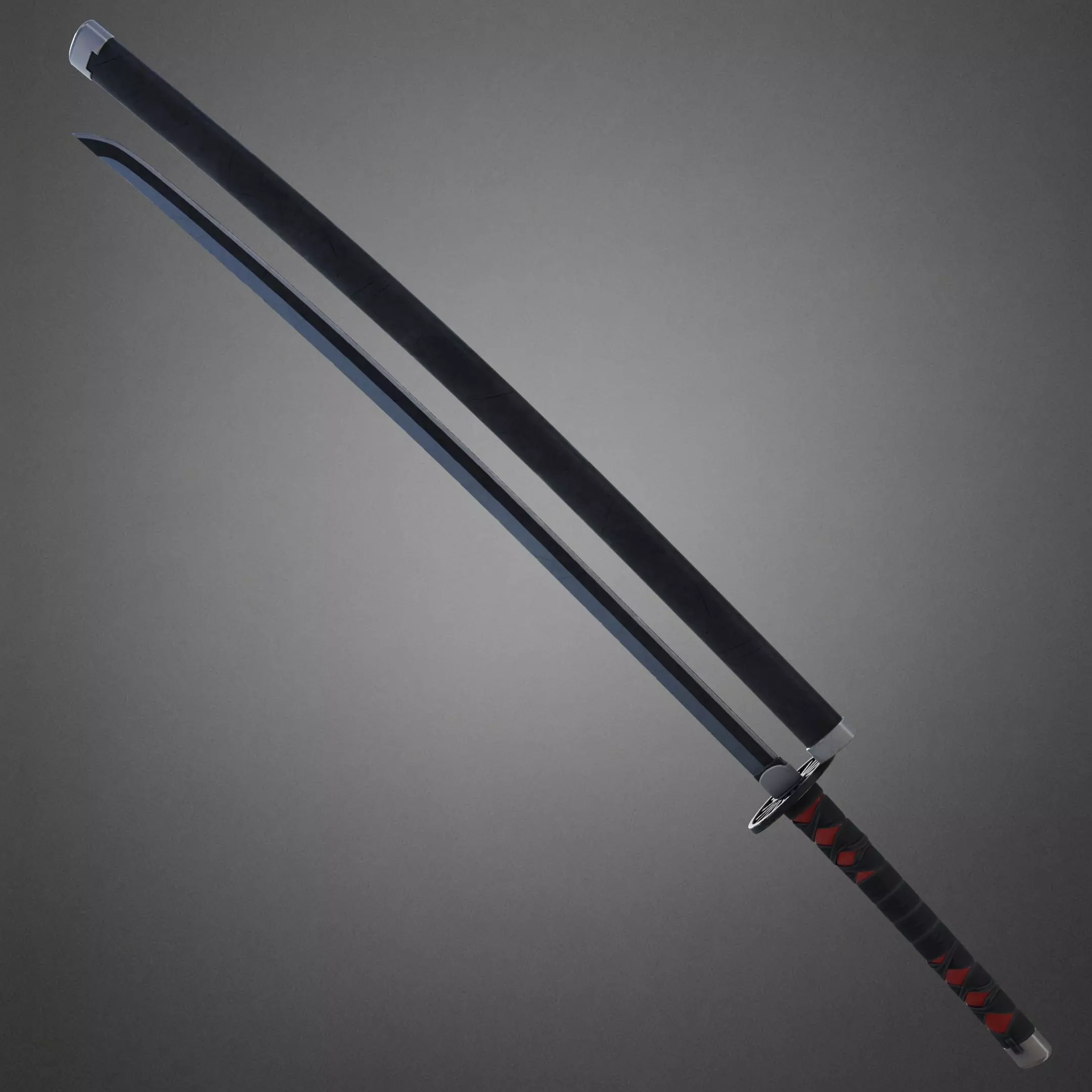 Demon Slayer Tanjiro Kamado Water Breathing Katana for Cosplay 3D print model_8