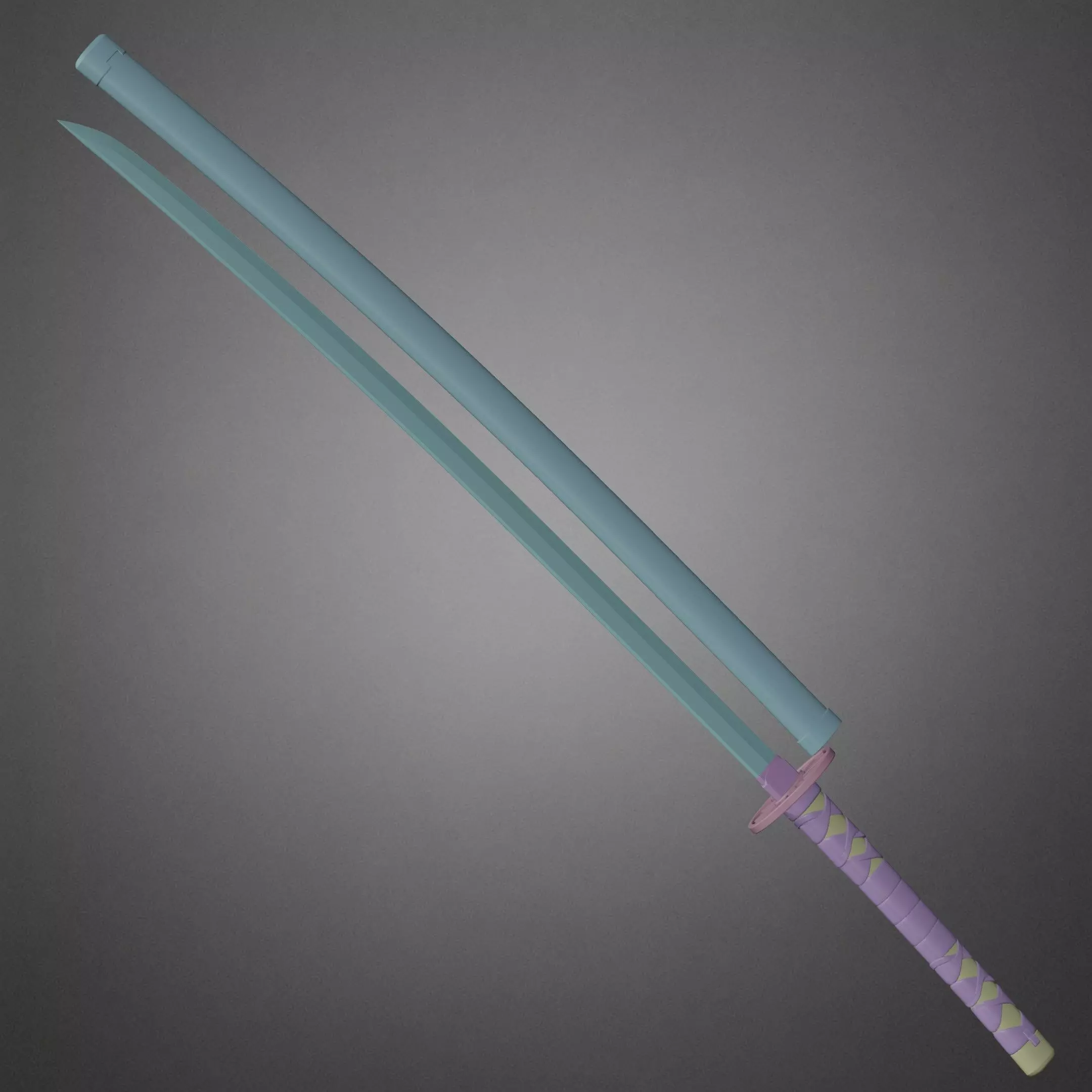 Demon Slayer Tanjiro Kamado Water Breathing Katana for Cosplay 3D print model_21