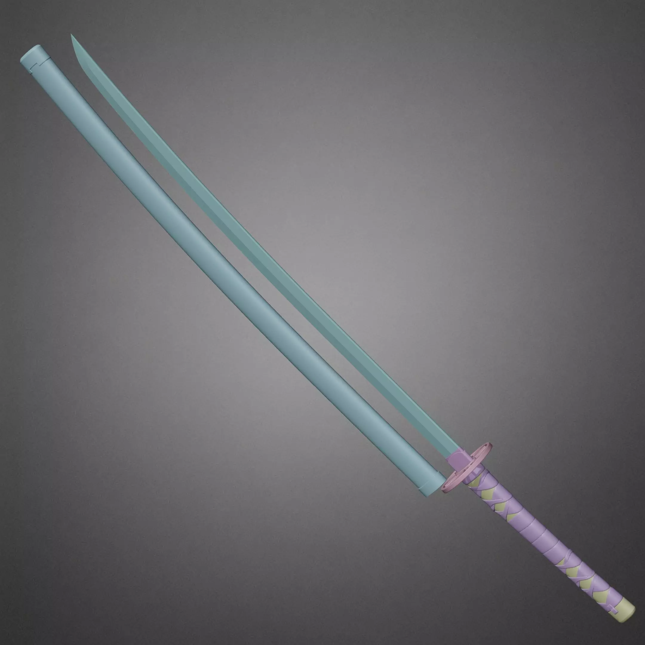 Demon Slayer Tanjiro Kamado Water Breathing Katana for Cosplay 3D print model_17