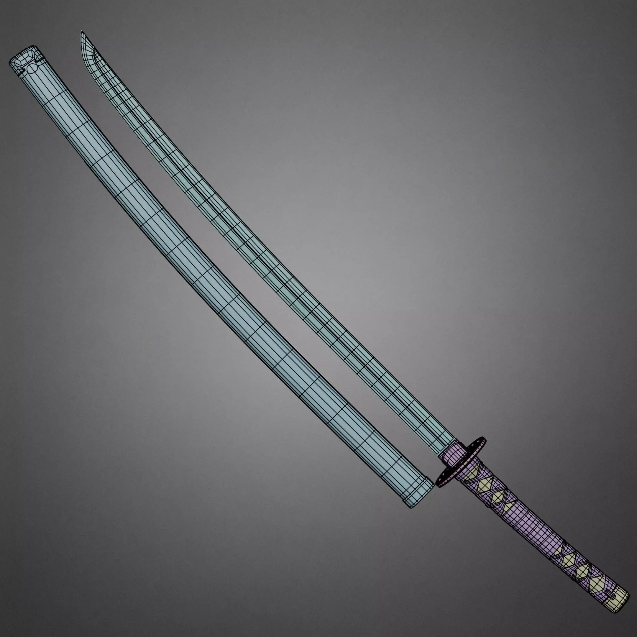 Demon Slayer Tanjiro Kamado Water Breathing Katana for Cosplay 3D print model_16
