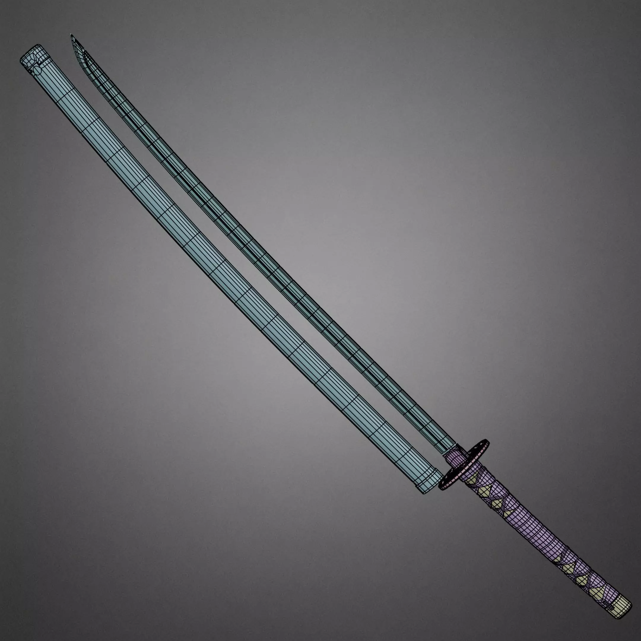 Demon Slayer Tanjiro Kamado Water Breathing Katana for Cosplay 3D print model_18