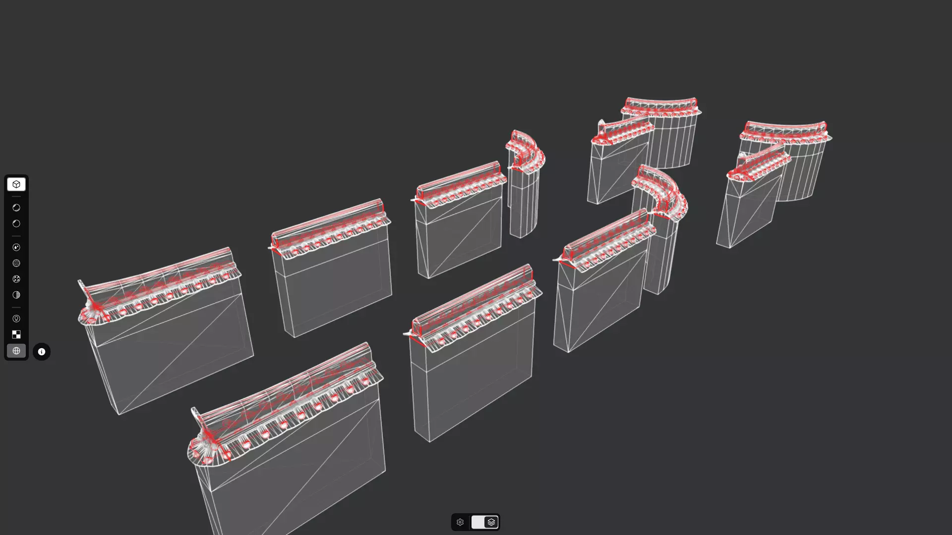 Korean Traditional Hanok Wall 02 - 2 more Texture sets Low-poly 3D model_6