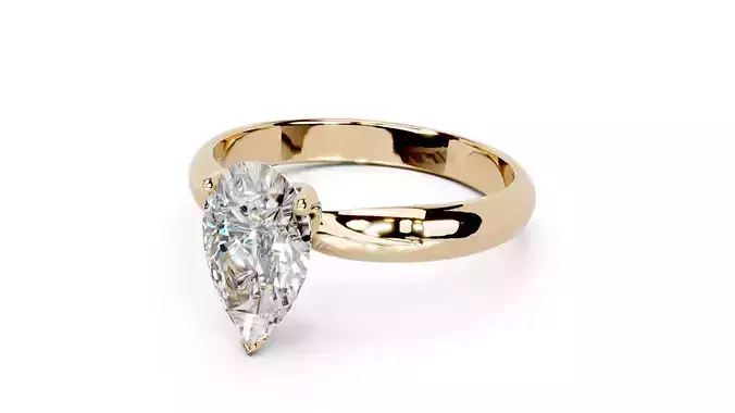 Pear Twist Ring 3D print model