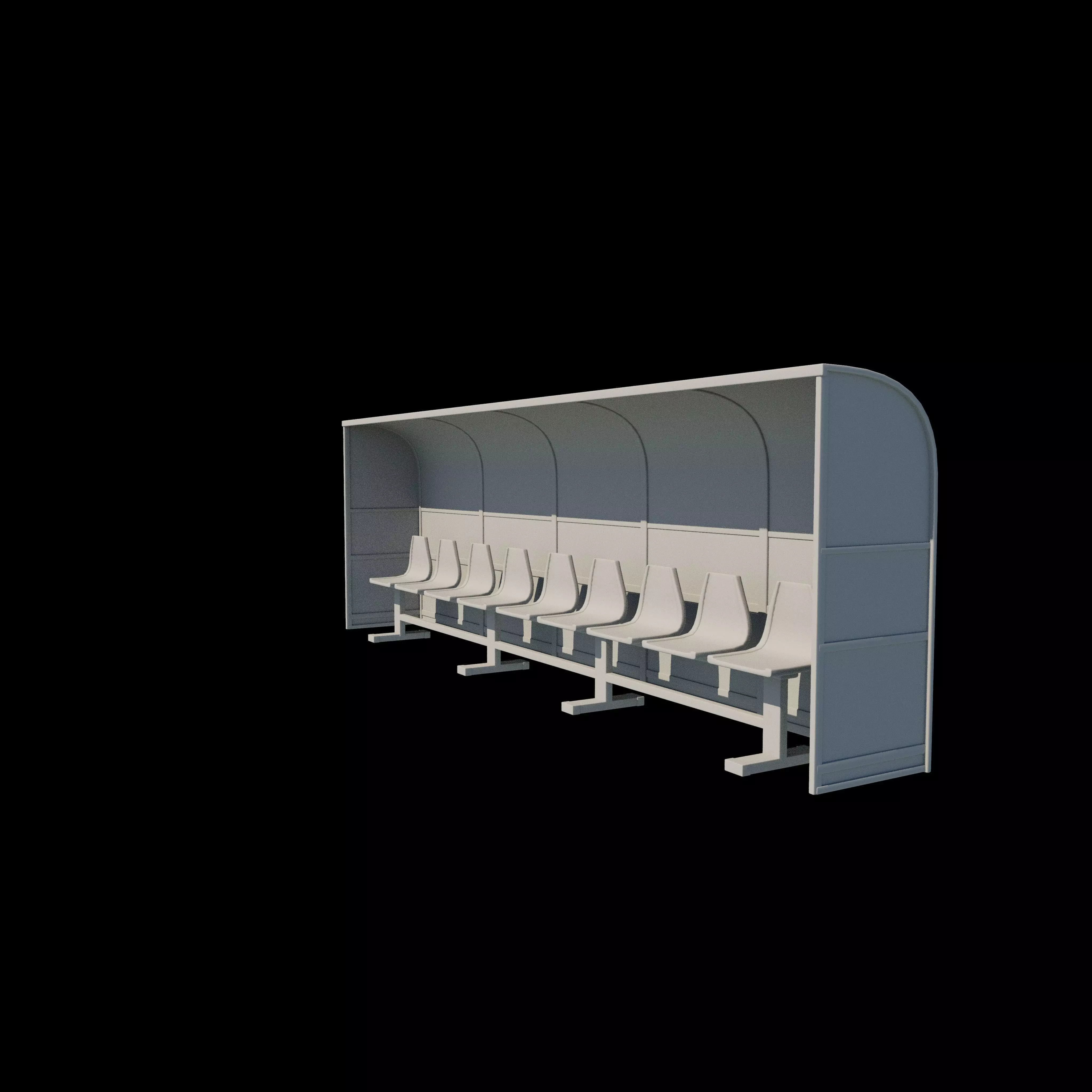 Soccer Bench 3D model_9
