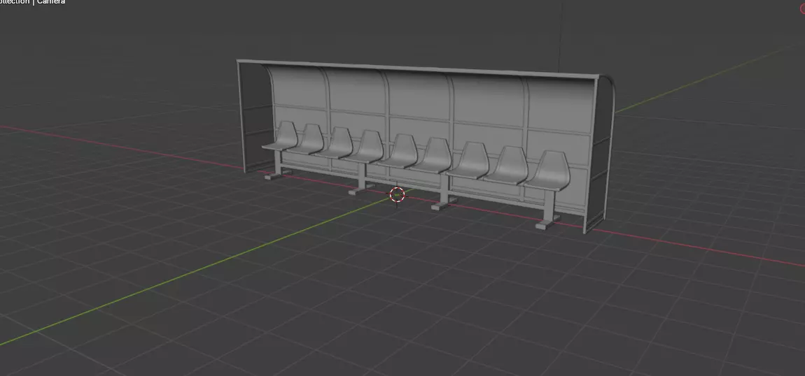 Soccer Bench 3D model_15
