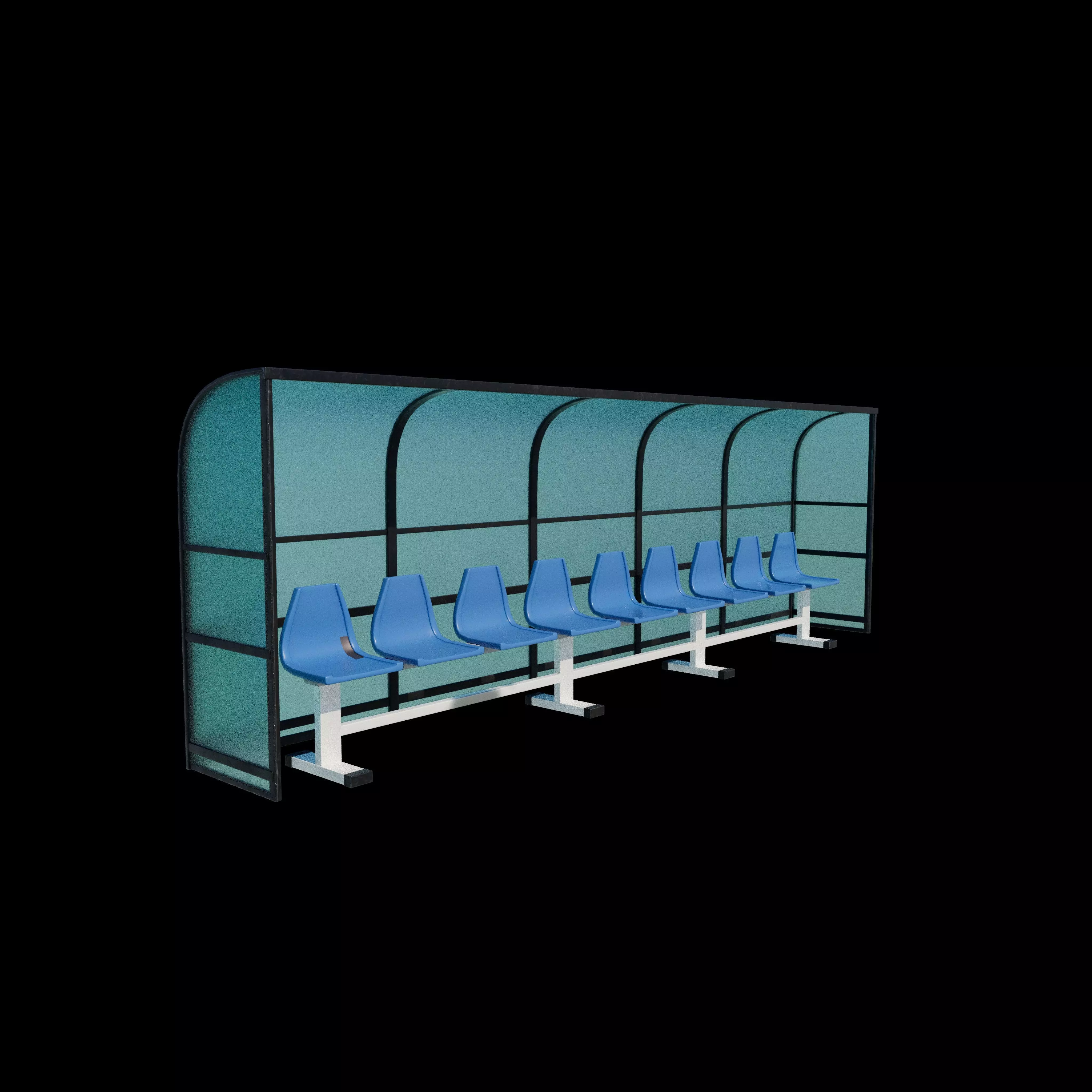 Soccer Bench 3D model_8