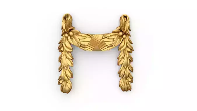 classic decorative swag onlay cnc 3d printing stl 10