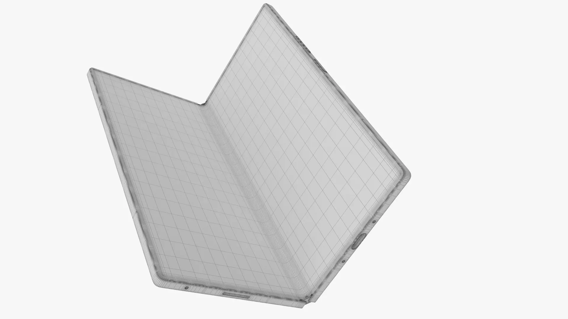 Samsung Galaxy Z Fold 7 Silver Shadow 3D model_9